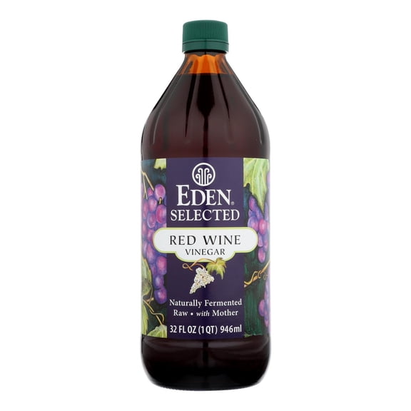 Eden Foods Raw Red Wine Vinegar - 32 fl oz - Pack of 3