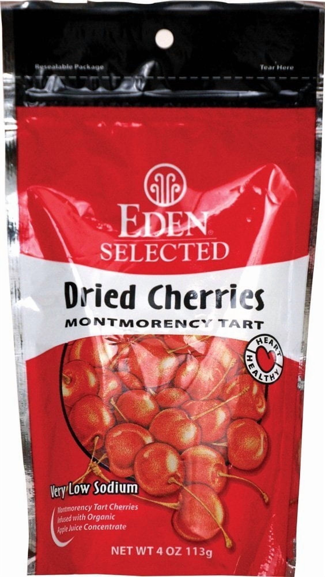 Eden Foods Selected Dried Cherries Montmorency Tart -- 4 oz Pack of 4