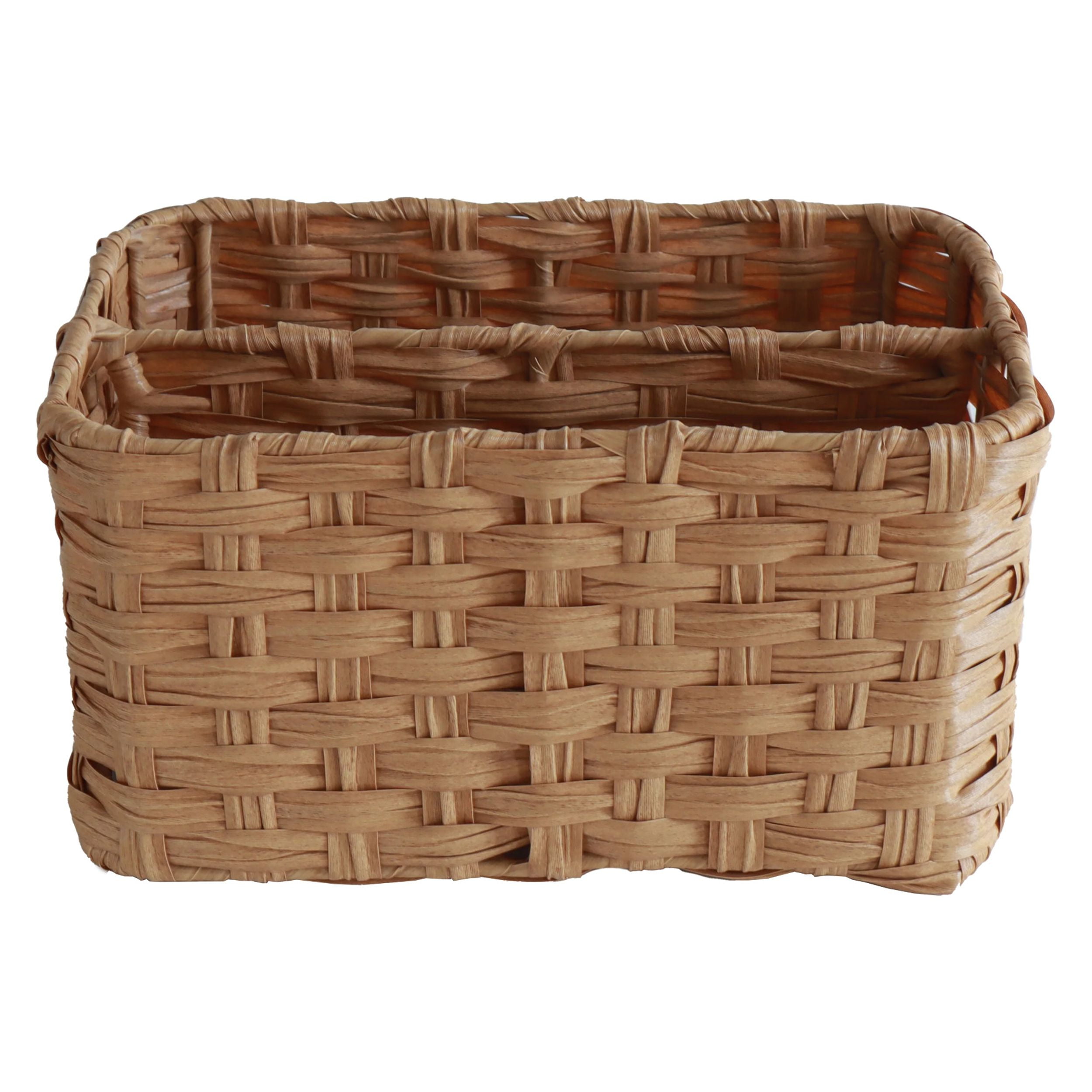 Eden Grace Hand Woven Resin Wicker Basket for Storage with Iron Frame ...