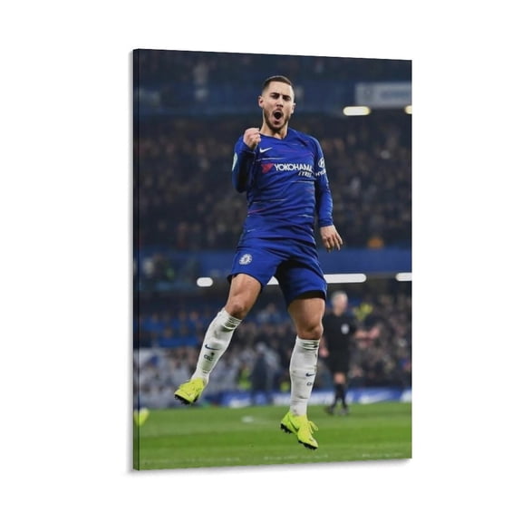 Eden Hazard Canvas Poster Picture Print Canvas Poster Wall Paint Art Posters Decor Modern Home Artworks Gift 12x18inch(30x45cm)