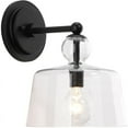 thumbnail image 1 of Eden Home 12" Transitional Metal Wall Sconce in Black and Clear, 1 of 7