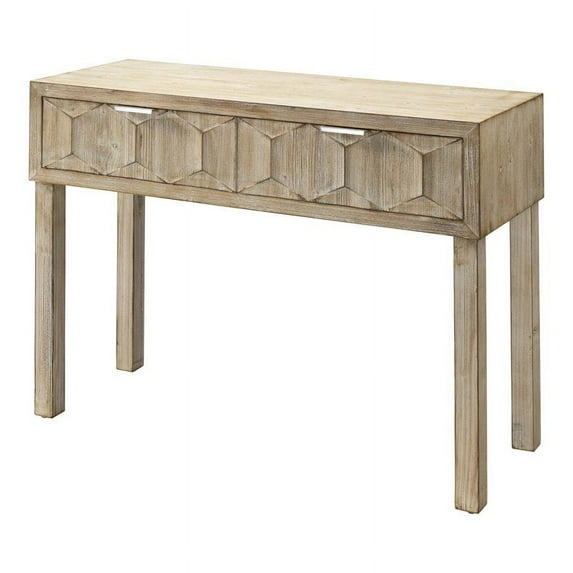 Eden Home 2-drawer Transitional Wood Console Table in Gray Washed