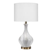 Eden Home 29" Traditional Ceramic Table Lamp in Gray and White Finish