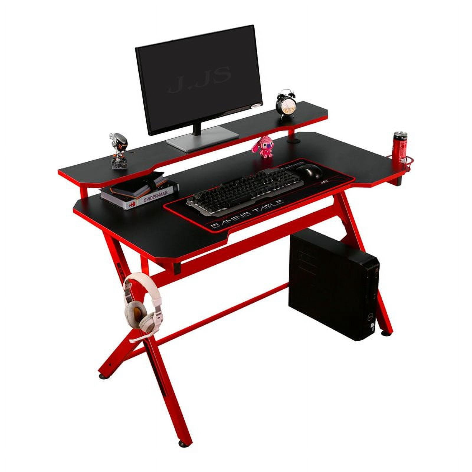 Eden Home 48" Modern Wood Home Office Gaming Computer Desk with R ...