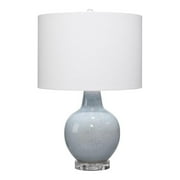 Eden Home Ceramic Blue Table Lamp Rectangular 22" Unassembled