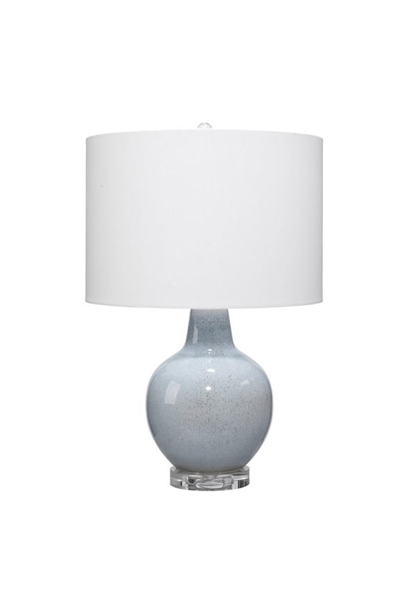 Ceramic Blue Table Lamp Rectangular 22" Unassembled
