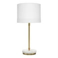 thumbnail image 1 of Eden Home Modern Metal and Marble Table Lamp in Antique Brass/White, 1 of 3