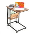thumbnail image 1 of Eden Home Modern Wood End C Table with Magazine Holder in Rustic Brown, 1 of 8