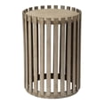 thumbnail image 1 of Eden Home Round Coastal Wood Miles Slatted Side Table in Brown/Gray Washed, 1 of 3