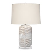 Eden Home Traditional Ceramic Table Lamp in White and Natural Finish