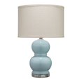 thumbnail image 1 of Eden Home Transitional Glass Table Lamp with Classic Shape in Blue, 1 of 2