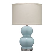 Eden Home Transitional Glass Table Lamp with Classic Shape in Blue