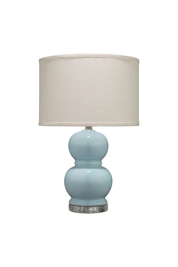 Transitional Glass Table Lamp with Classic Shape in Blue