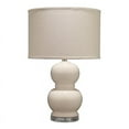 thumbnail image 1 of Eden Home Transitional Glass Table Lamp with Classic Shape in Cream, 1 of 3
