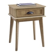 Eden Home Wood End Table with Storage Drawer in Golden Oak