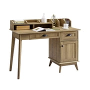 Eden Home Wood Writing/Computer Desk with Hutch in Golden Oak