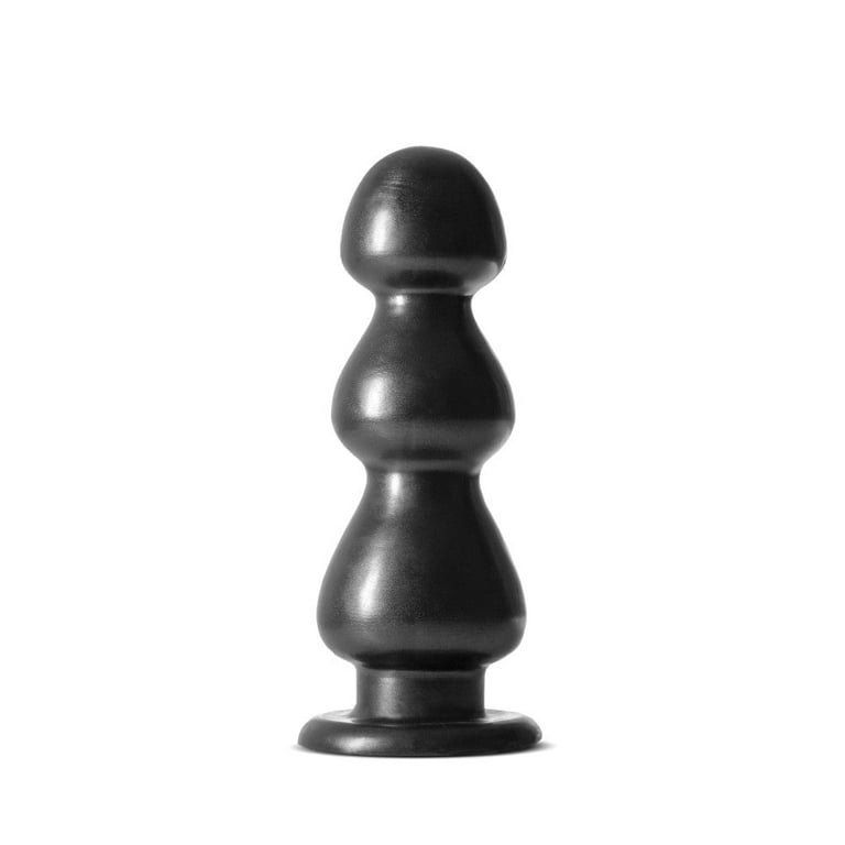 Eden PVC Anal Plug with Graduated Shape and Flared Base, Black
