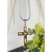Eden Merry by James Lawrence 221918 Cross Necklace - Gold & Silver