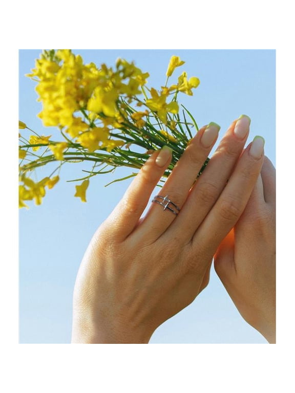 Eden Merry by James Lawrence 464118 Ring - Eden Merry - Double Cross - Silver - Size 8