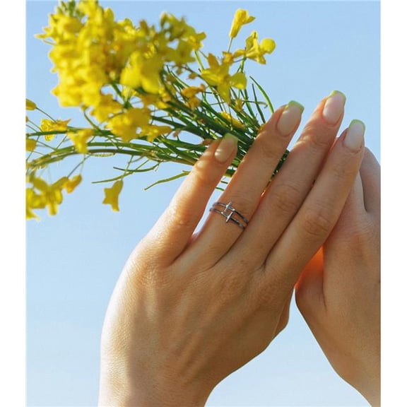 Eden Merry by James Lawrence 464119 Ring - Eden Merry - Double Cross - Silver - Size 9