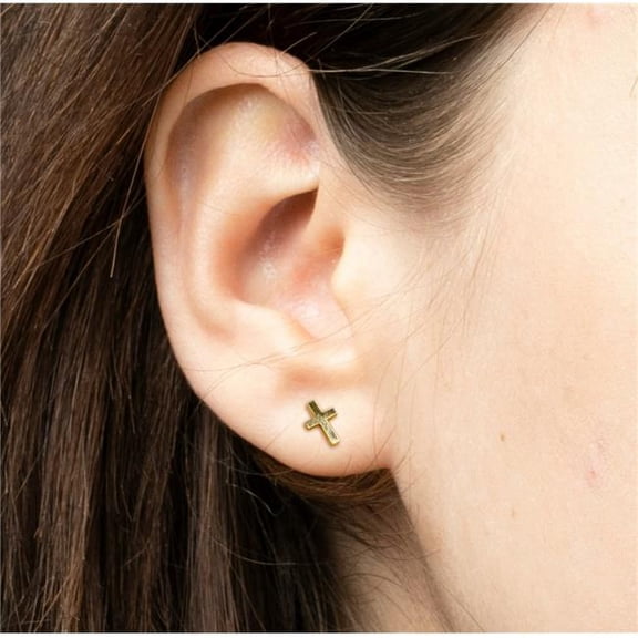 Eden Merry by James Lawrence 696479 Cross Stud Gold Earrings