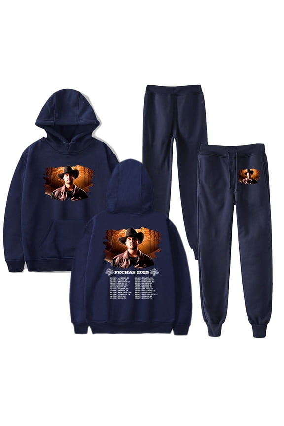 Eden Munoz Fechas Tour 2025 Hoodies Set Merch Men/Women Sweatshirt Pants Two Piece Set Hooded Streetwear