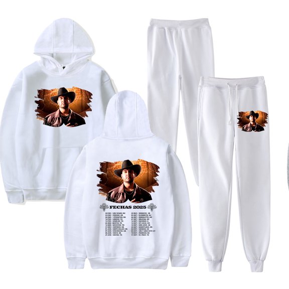 Eden Munoz Fechas Tour 2025 Hoodies Set Merch Men/Women Sweatshirt Pants Two Piece Set Hooded Streetwear