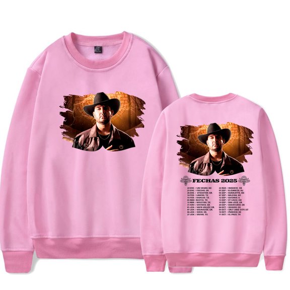 Eden Munoz Fechas Tour 2025 Merch Long Sleeve Crewneck Sweatshirt For Men/Women Unsiex Fashion Streetwear