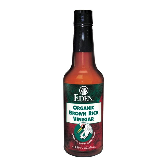 Eden Organic Brown Rice GGA1 Vinegar, 10 fl oz Amber Glass, Imported