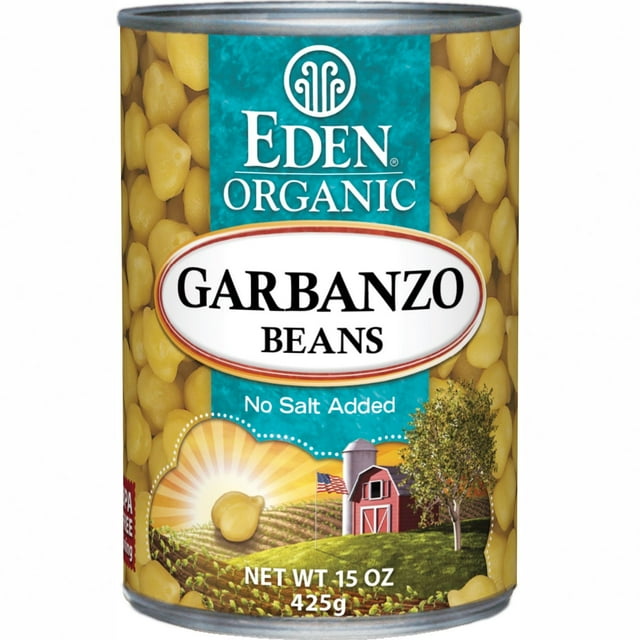 Eden Organic Garbanzo Beans, Chickpeas, 15 oz Can (12Pack Case), No