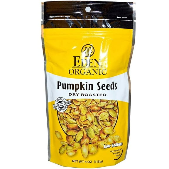 Eden Organic Pumpkin Seeds, Dry Roasted, 4 Oz ( Pack of 2 )