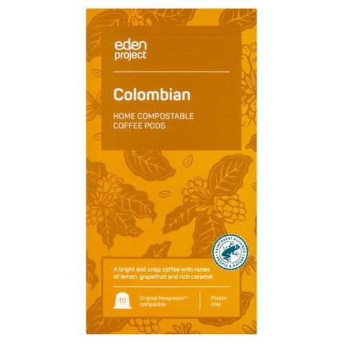 Eden Project Home compostable Nespresso capsules - Colombia, 10 pods per pack, British Import (Pack of 3)