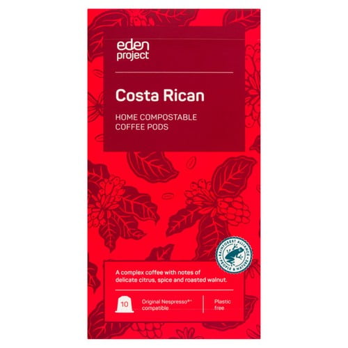 Eden Project Home compostable Nespresso capsules - Costa Rica, 10 pods per pack, British Import (Pack of 3)