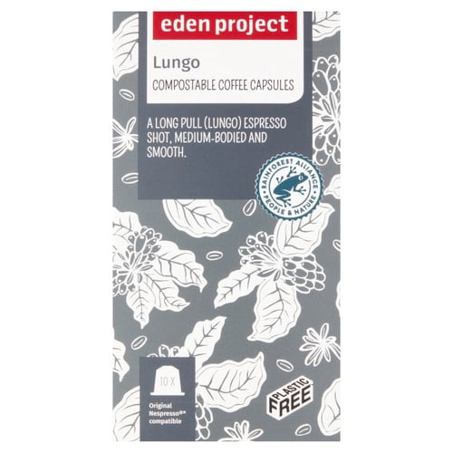 Eden Project Home compostable Nespresso capsules - LUNGO, 10 pods per pack, British Import (Pack of 3)