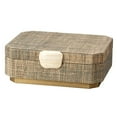 thumbnail image 1 of Jamie Young Co Eden Raffia Decorative Box Gray Fabric, 1 of 6