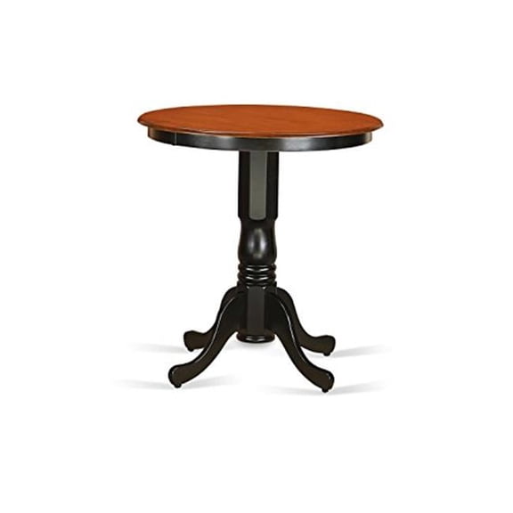 Eden Round Counter Height Table Finished in Black & Cherry