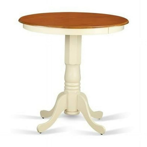 Eden Round Counter Height Table Finished in Linen White