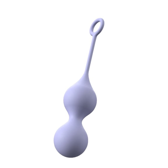 Eden Silicone Kegel Trainer with Dual Weights and Retrieval Loop, Purple