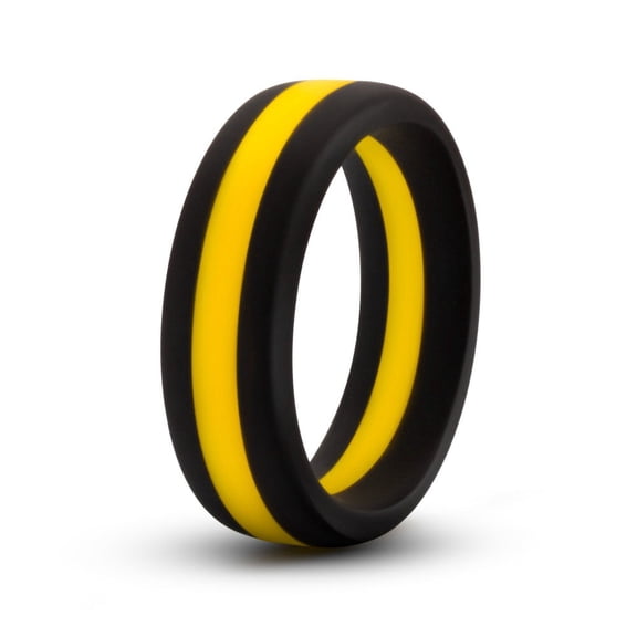 Eden Silicone Penis Ring, Black and Gold