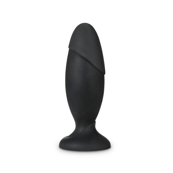 Eden Silicone Tapered Anal Plug with StayPut Design & Hardened Base, Black