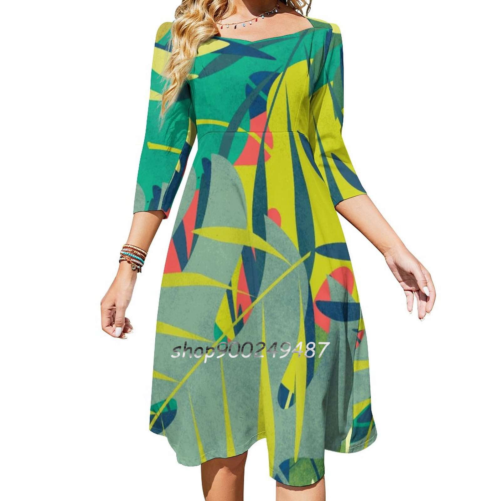 Garden Collar Floral Dress main image 1