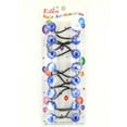 thumbnail image 1 of Eden Twinbead Ball Marbled Ponytail Holders - 10 Ct. (Blue & White), 1 of 1