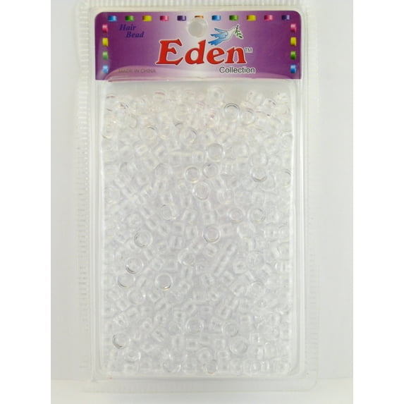 Eden Unisex Pony Hair Braiding or Crafting Plastic Beads - Approximately 700 Pcs. (Clear)