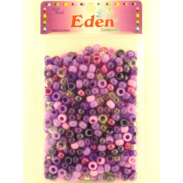 Eden Unisex Pony Hair Braiding or Crafting Plastic Beads - Approximately  700 Pcs. (Clear)