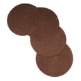 thumbnail image 1 of Eden Woven Braided Velvet Table Placemats 15 Inches Round Set of 4 Non-Slip Dining & Kitchen Table Mats Chocolate, 1 of 2