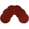 thumbnail image 1 of Eden Woven Braided Velvet Table Placemats 15 Inches Round Set of 6 Non-Slip Dining & Kitchen Table Mats Burgundy, 1 of 2