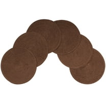 Eden Woven Braided Velvet Table Placemats 15 Inches Round Set of 6 Non-Slip Dining & Kitchen Table Mats Chocolate