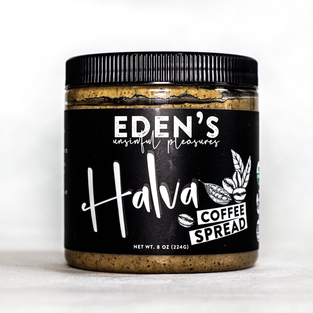 Eden’s Halva Coffee Spread 8oz – Vegan, Organic, Gluten-Free, Non-GMO Sesame and Coffee Spread