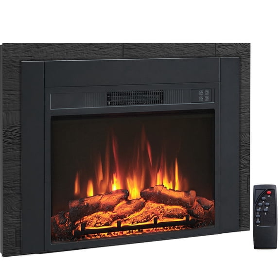 Edendirect 28 in. Ventless Electric Fireplace Insert,Remote Control,Adjustable Led Flame Brightness,750W/1500W,Quiet