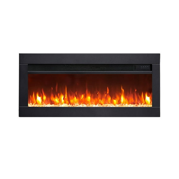 Edendirect 36 in. Freestanding and Wall Mounted Electric Fireplace with 9 Kinds of Flame Color, Black